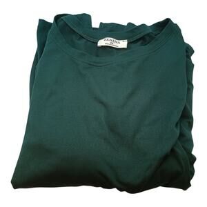 Zenana Soft Forrest Green Womens Top Plus SIze 3X Scoop Neck Long Sleeve Tunic